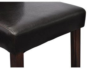 Cadeiras de jantar 4 pcs couro artificial preto