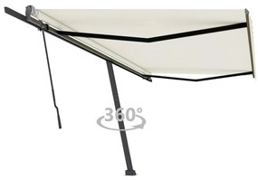 vidaXL Toldo retrátil manual independente 500x300 cm cor creme