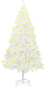 vidaXL Árvore de Natal artificial pré-iluminada + ramos grossos branco