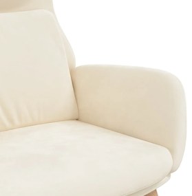 Poltrona Holly de Descanso em Veludo - Branco Nata - Design Moderno