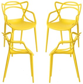 Pack 4 Cadeiras Korme - Amarelo