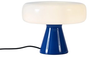 Candeeiro de Mesa Retro Azul com Branco - Knob Retro