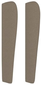 Cabeceira cama abas tecido 183x23x118/128 cm cinza-acastanhado