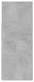 Aparador com luzes LED 115,5x30x75 cm cinzento cimento
