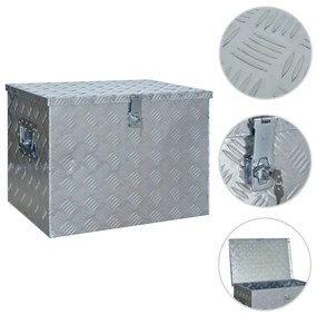 vidaXL Caixa de alumínio 610x430x455 mm prateado