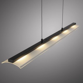 Candeeiro Pendente de Design Preto com LED Dimerizável 3 Níveis Easylift - Nele