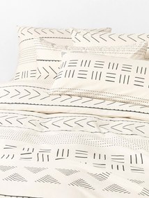 Capa de edredão em percal de algodão com padrão boho Kohana