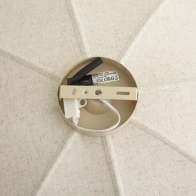 Plafon de teto Japandi em tecido bege 70cm - Haru