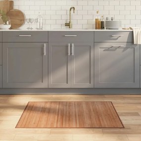 Tapete retangular 70x100 cm bambu cor natural