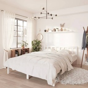810063 vidaXL Estrutura de cama 140x190 cm pinho maciço branco