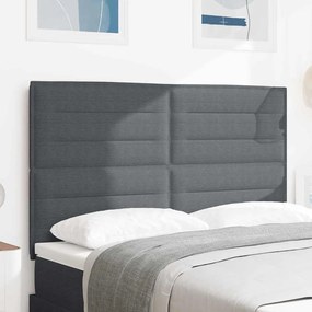 Cabeceira vidaXL Design Simples Cinza Escuro 140 cm Tecido de Corduroy
