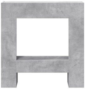 Cornija lareira 81x18x82 cm derivados madeira cinza cimento