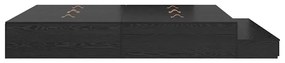 Estrado de Cama com Arrumação Carvalho Preto 200x200 cm