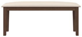 Banco 110 cm madeira seringueira maciça castanho