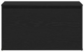 Banco de Hall vidaXL Preto Carvalho 80x40x45 cm Madeira de Engenharia