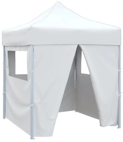 Tenda dobrável profissional festas 4 paredes 2x2m aço branco