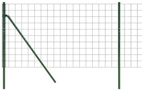 Cerca de malha de arame 0,8x10 m aço galvanizado verde