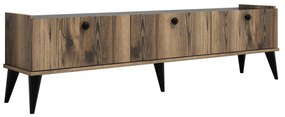 TV Stand Lidya – Nogueira e Mármore – 180x49x35 cm