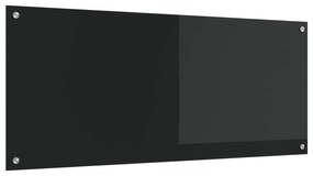 vidaXL Proteção de Cozinha Preto 120 x 50 x 0,6 cm vidro temperado