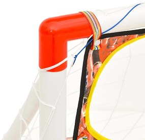 Baliza de futebol infantil com parede de golos 120x51x77,5 cm