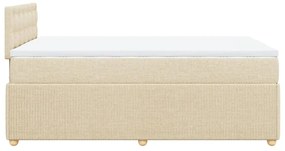 Cama boxspring com colchão 120x190 cm tecido cor creme