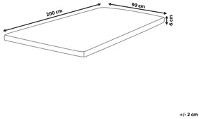 Sobre-colchão em espuma de memória 90 x 200 cm COMFY Beliani