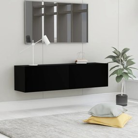 Móvel de TV 120x30x30 cm derivados de madeira preto