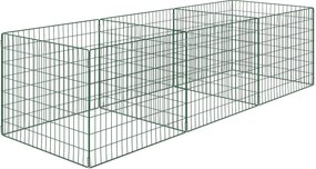 Outsunny Composteira 1680 litros, 270 x 90 x 70 cm 3 peças composteira rápida em aço, resistente às intempéries Verde | Aosom Portugal