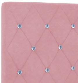 Estrutura de Cama Rosa 120x200 cm Veludo