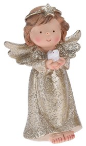 Anjo Decorativo Resina Dourado 12CM