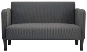 Sofá-luvas 109 cm tecido corduroy cinzento-escuro