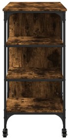 Carrinho cozinha 100x45x89,5 cm deriv. madeira carvalho fumado