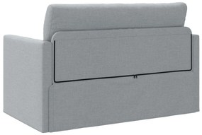 Sofá Cama de Chão 2-em-1 Cinza Claro 124x71x78 cm Tecido