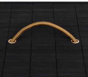 Cesto para roupa suja c/ secção única 83 L bambu preto