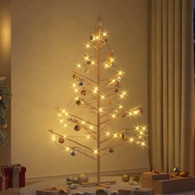 vidaXL Árvore de Natal de Madeira com suporte Natural 180 cm