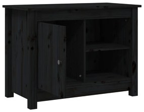 Móvel de TV 70x36,5x52 cm madeira de pinho maciça preto