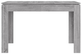 Mesa de jantar 120x60x76 cm derivados de madeira cinza sonoma