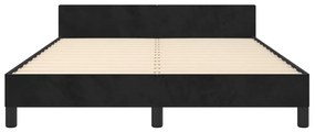Estrutura de cama sem colchão 140x200 cm veludo preto