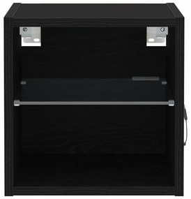 Armário para TV LED 2 pcs Carvalho Preto 30x28,5x30 cm Madeira Técnica