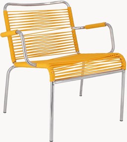 Cadeiras lounge artesanais empilháveis para jardim Mya Spaghetti, conjunto de 2