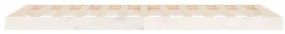 Estrutura de cama de solteiro 90x190 cm pinho maciço branco