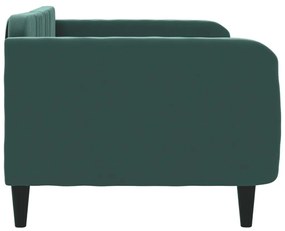 Sofá-cama 90x200 cm veludo verde-escuro