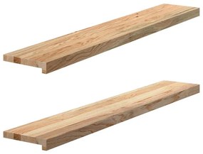 vidaXL Soleiras da janela 2 pcs 120x20x2cm carvalho maciço não tratado