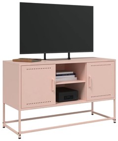 Móvel de TV 100,5x39x60,5 cm aço rosa