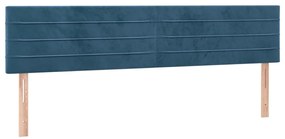 Estrutura de cama com colchão azul escuro 120x190 cm Veludo