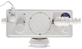 HOMCOM Bomba Trituradora Sanitário de Água Residual com 500 W e 4 Entradas para Casa de Banho Cozinha 40x17,5x28 cm Branco