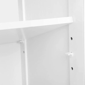 Armário de casa de banho com compartimento aberto 60 x 80 x 30 cm Branco