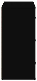 Aparador 80x33x70 cm derivados de madeira preto