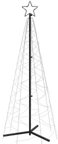 Árvore de Natal em cone 200 luzes LED 70x180 cm branco frio