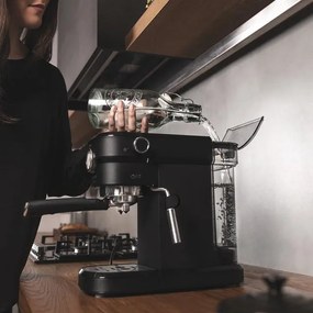 Máquina de café Expresso e Cappuccino Cafelizzia 790 Black Pro Manômetro, 1350 W, Sistema Termobloco, 20 Bares, Modo Automático para 1-2 Cafés, Vapori